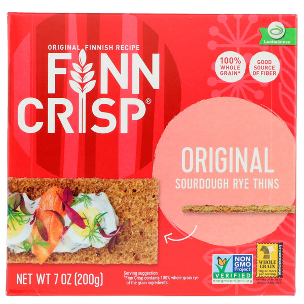 Finn Crisp, Sourdough Rye Thins, Original, 7 oz (200 g) - The Supplement Shop