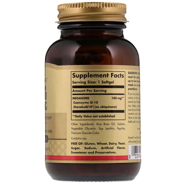 Solgar, Megasorb CoQ-10, 100 mg, 90 Softgels