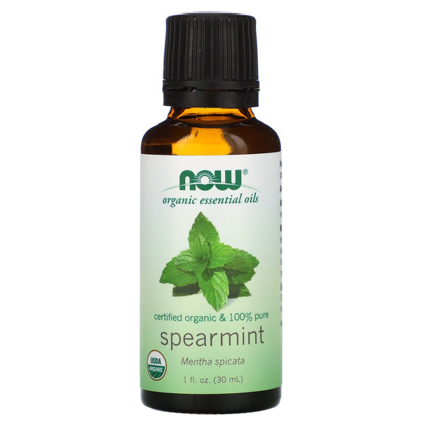 Now Foods, Organic Essential Oils, Spearmint, 1 fl oz (30 ml) - The Supplement Shop