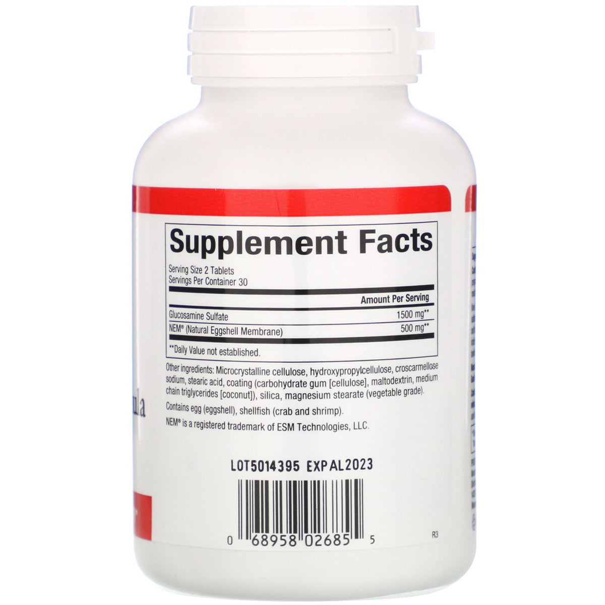 Natural Factors, NEM, Knee & Joint Formula with Glucosamine, 60 Tablet ...