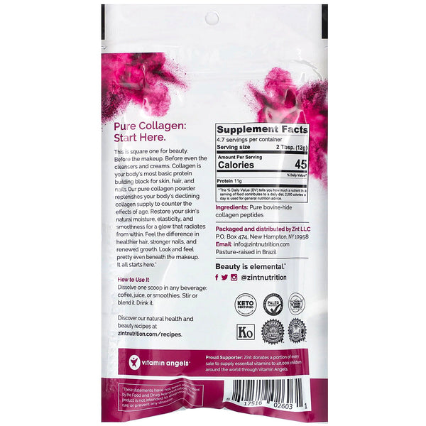 Zint, Collagen Powder, 2 oz (56.6 g) - The Supplement Shop