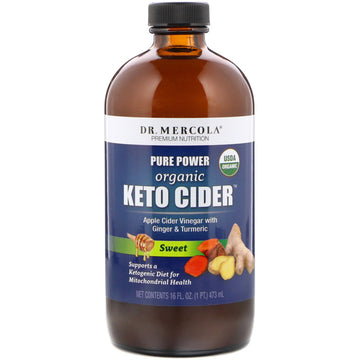 Dr. Mercola, Pure Power Organic Keto Cider Vinegar, Sweet, 16 oz (473 ml)
