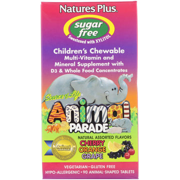 Nature's Plus, Source of Life, Animal Parade, Children's Chewable, Natural Assorted Flavors, 90 Animals