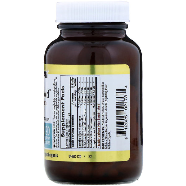 Kirkman Labs, Pro-Bio Gold, Hypoallergenic, 20 Billion Plus CFUs, 120 Vegetarian Capsules - The Supplement Shop