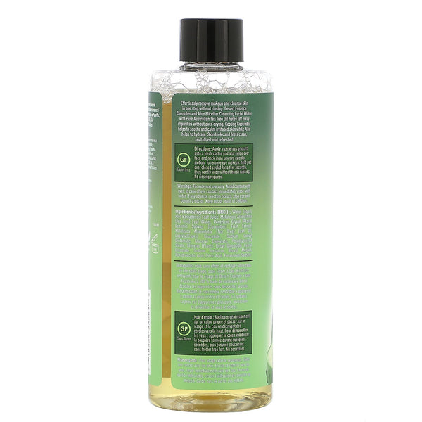 Desert Essence, Micellar Cleansing Facial Water, Cucumber & Aloe, 8 fl oz (237 ml) - The Supplement Shop