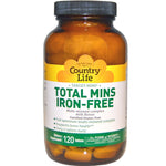Country Life, Target-Mins Total Mins, Iron-Free, 120 Tablets