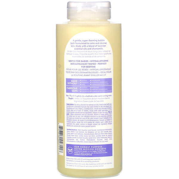 The Honest Company, Truly Calming Bubble Bath, Lavender, 12.0 fl oz (355 ml) - The Supplement Shop