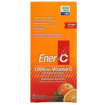 Ener-C, Vitamin C, Multivitamin Drink Mix, Orange, 30 Packets, 9.2 oz (260.1 g)