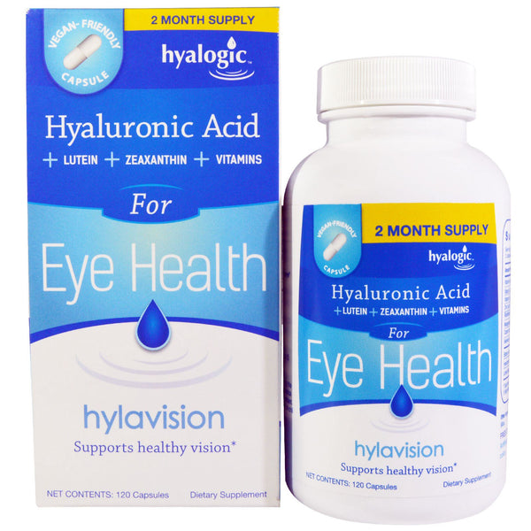 Hyalogic , Hylavision, Hyaluronic Acid, 120 Capsules - The Supplement Shop