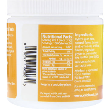 Xyloburst, Xylitol Gum, Fresh Fruit, 100 Pieces, 5.29 oz (150 g)