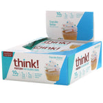 ThinkThin, Protein+ 150 Calorie Bars, Cupcake Batter, 10 Bars, 1.41 oz (40 g) Each - The Supplement Shop