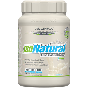 ALLMAX Nutrition, IsoNatural, Pure Whey Protein Isolate, The Original, Unflavored, 2 lbs (907 g)