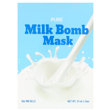 G9skin, Pure Milk Bomb Mask, 5 Masks, 21 ml Each