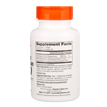 Doctor's Best, High Absorption CoQ10, 60 Softgels