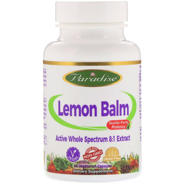 Paradise Herbs, Lemon Balm, 60 Vegetarian Capsules - The Supplement Shop