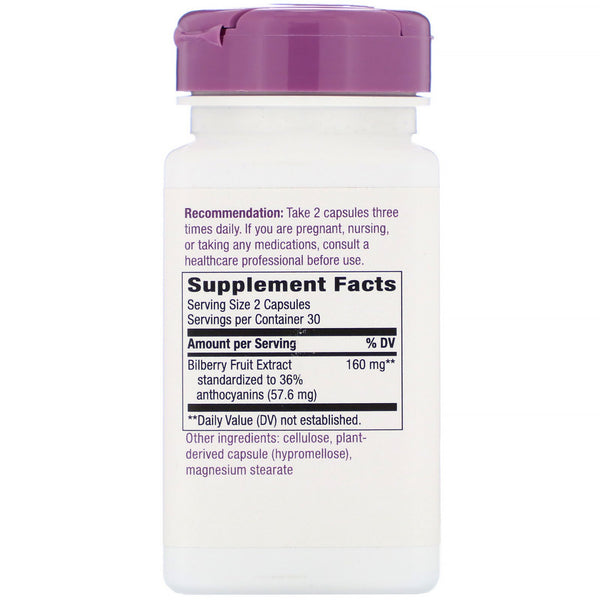 Nature's Way, Bilberry, 160 mg , 60 Vegan Capsules - The Supplement Shop