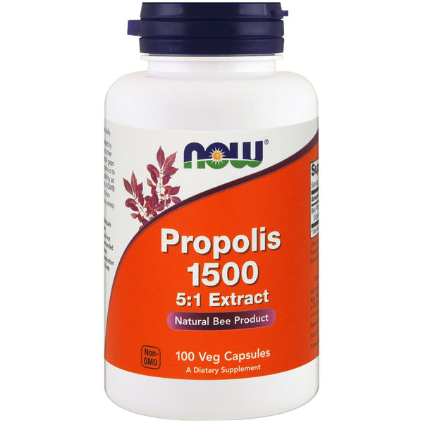 Now Foods, Propolis 1500, 100 Veg Capsules - The Supplement Shop