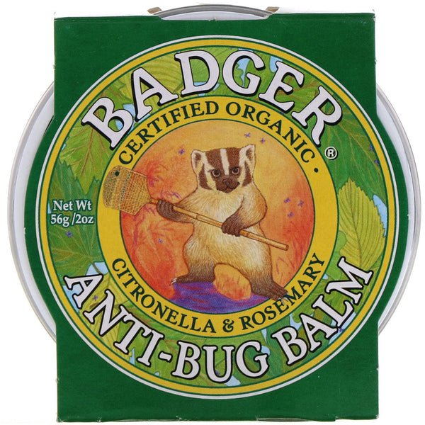 Badger Company, Anti-Bug Balm, Citronella & Rosemary, 2 oz (56 g) - The Supplement Shop
