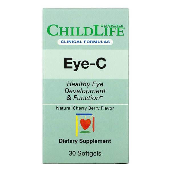 Childlife Clinicals, Eye-C, Natural Cherry Berry , 30 Softgels - The Supplement Shop