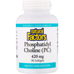 Natural Factors, Phosphatidyl Choline (PC), 420 mg, 90 Softgels - The Supplement Shop