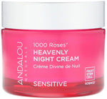Andalou Naturals, 1000 Roses, Heavenly Night Cream, Sensitive, 1.7 fl oz (50 ml) - The Supplement Shop