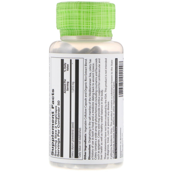 Solaray, Celery Seed, 505 mg, 100 VegCaps - The Supplement Shop