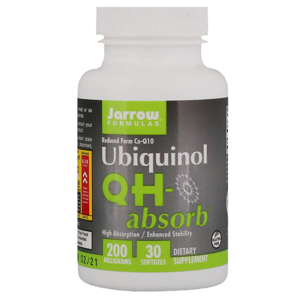 Jarrow Formulas, Ubiquinol, QH-Absorb, 200 mg, 30 Softgels - The Supplement Shop
