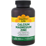 Country Life, Calcium Magnesium Zinc, 250 Tablets - The Supplement Shop