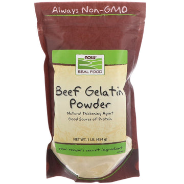 Now Foods, Real Food, Beef Gelatin Powder, 1 lb (454 g)