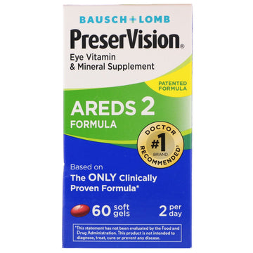 Bausch & Lomb, PreserVision, AREDS 2 Formula, 60 Soft Gels