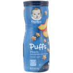 Gerber, Puffs Cereal Snack, 8+ Months, Peach, Crawler, 1.48 oz (42 g) - The Supplement Shop