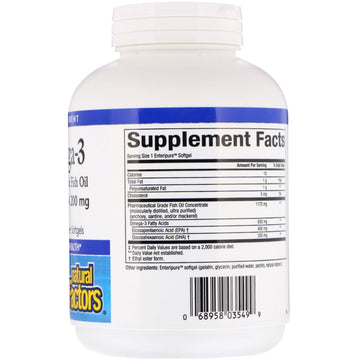 Natural Factors, Rx Omega-3, 120 Softgels (630 mg per Softgel)