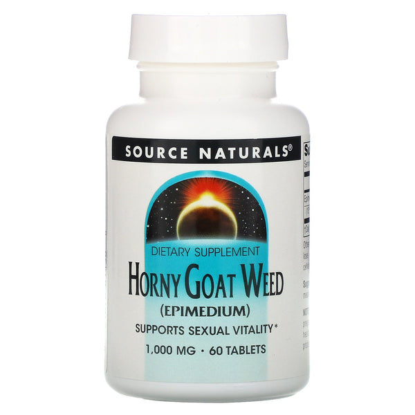 Source Naturals, Horny Goat Weed, 1,000 mg, 60 Tablets - The Supplement Shop