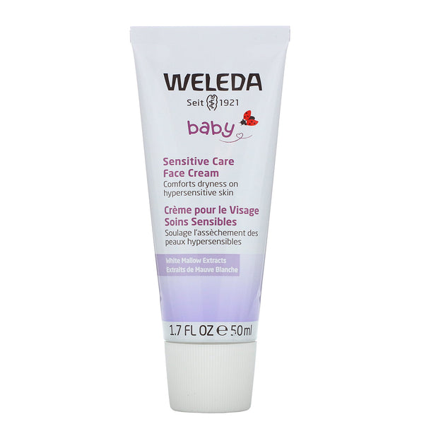 Weleda, Baby, Sensitive Care Face Cream, White Mallows Extracts, 1.7 fl oz (50 ml) - The Supplement Shop