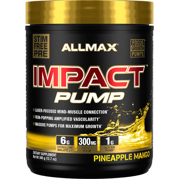 ALLMAX Nutrition, Impact Pump, Pineapple Mango, 12.7 oz (360 g) - The Supplement Shop