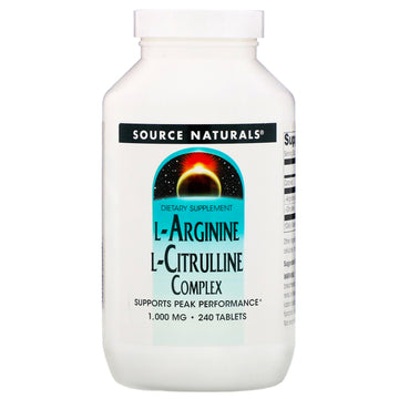 Source Naturals, L-Arginine L-Citrulline Complex, 1,000 mg, 240 Tablets