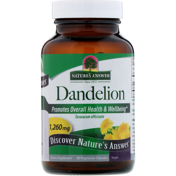 Nature's Answer, Dandelion, 1,260 mg, 90 Vegetarian Capsules - The Supplement Shop