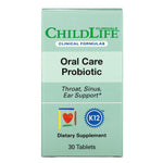 Childlife Clinicals, Oral Care Probiotic, Natural Strawberry, 30 Tablets - The Supplement Shop