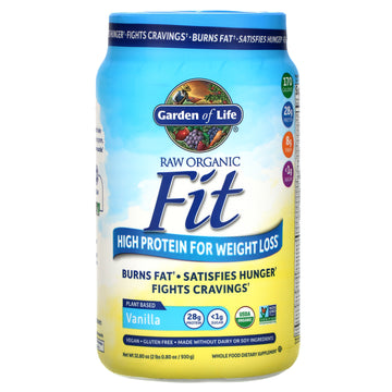 Garden of Life, RAW Organic Fit, High Protein for Weight Loss, Vanilla, 32.80 oz (930 g)