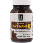 Pure Essence, MyPure, Lion's Mane 4X, 60 Vegi-Caps - The Supplement Shop