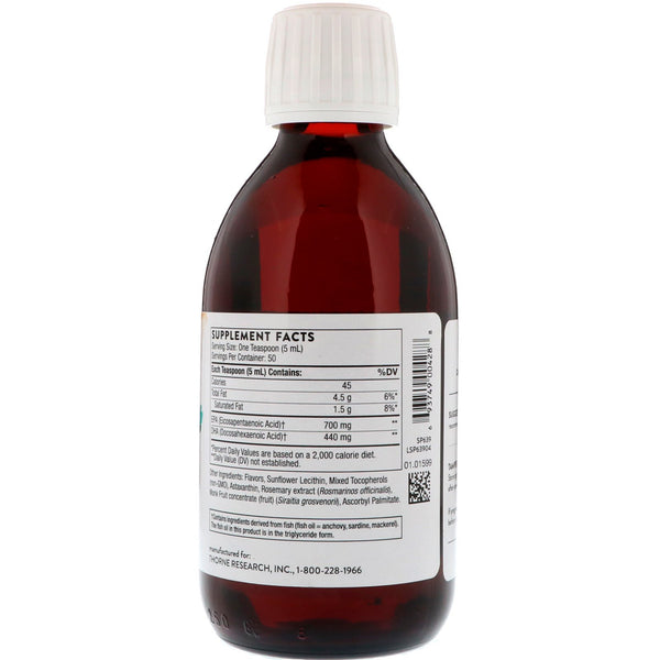 Thorne Research, Omega Superb, Lemon Berry Flavored, 8.45 fl oz (250 ml) - The Supplement Shop