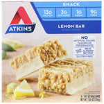 Atkins, Lemon Bar, 5 Bars, 1.41 oz (40 g) Each - The Supplement Shop