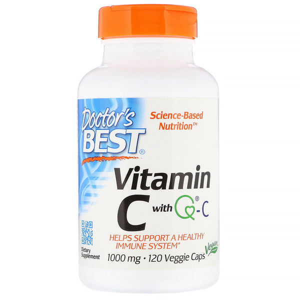 Doctor's Best, Vitamin C with Q-C, 1,000 mg, 120 Veggie Caps - The Supplement Shop