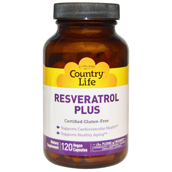 Country Life, Resveratrol Plus, 120 Vegan Capsules - The Supplement Shop