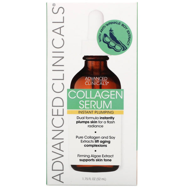 Advanced Clinicals, Collagen, Instant Plumping Serum, 1.75 fl oz (52 ml) - The Supplement Shop