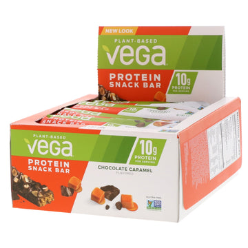 Vega, Snack Bar, Chocolate Caramel, 12 Bars, 1.6 oz (45 g) Each