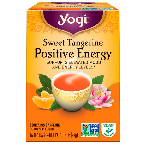 Yogi Tea, Positive Energy, Sweet Tangerine, 16 Tea Bags, 1.02 oz (29 g) - The Supplement Shop