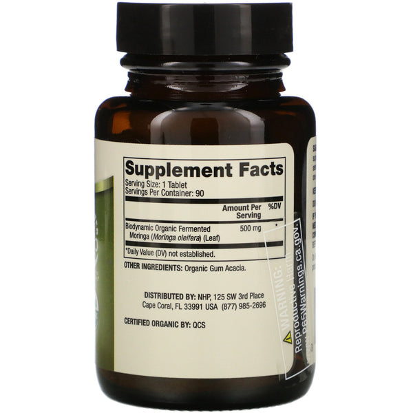 Dr. Mercola, Biodynamic, Organic Fermented Moringa, 90 Tablets - The Supplement Shop