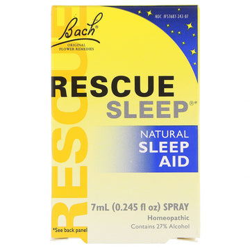 Bach, Original Flower Remedies,  Rescue Sleep, Natural Sleep Aid Spray, 0.245 fl oz (7 ml)