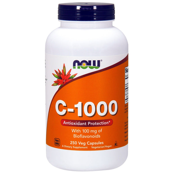 Now Foods, C-1000, With 100 mg of Bioflavonoids, 250 Veg Capsules - The Supplement Shop